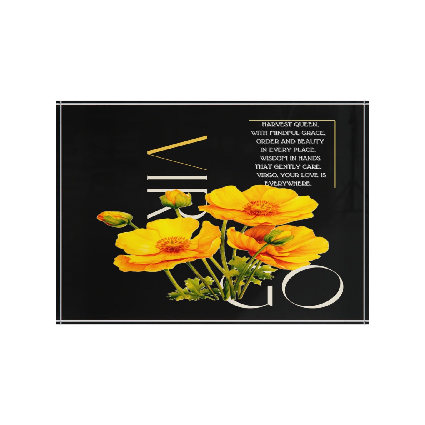 Virgo Buttercups, Photo Block (Black)