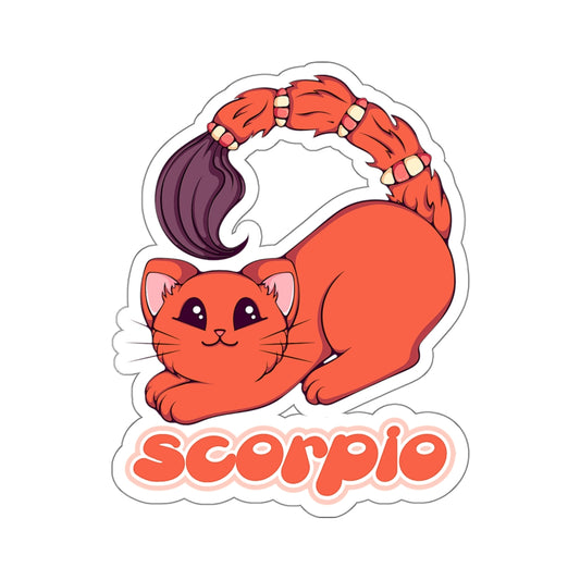 Scorpio Anime Cat, Kiss-Cut Stickers