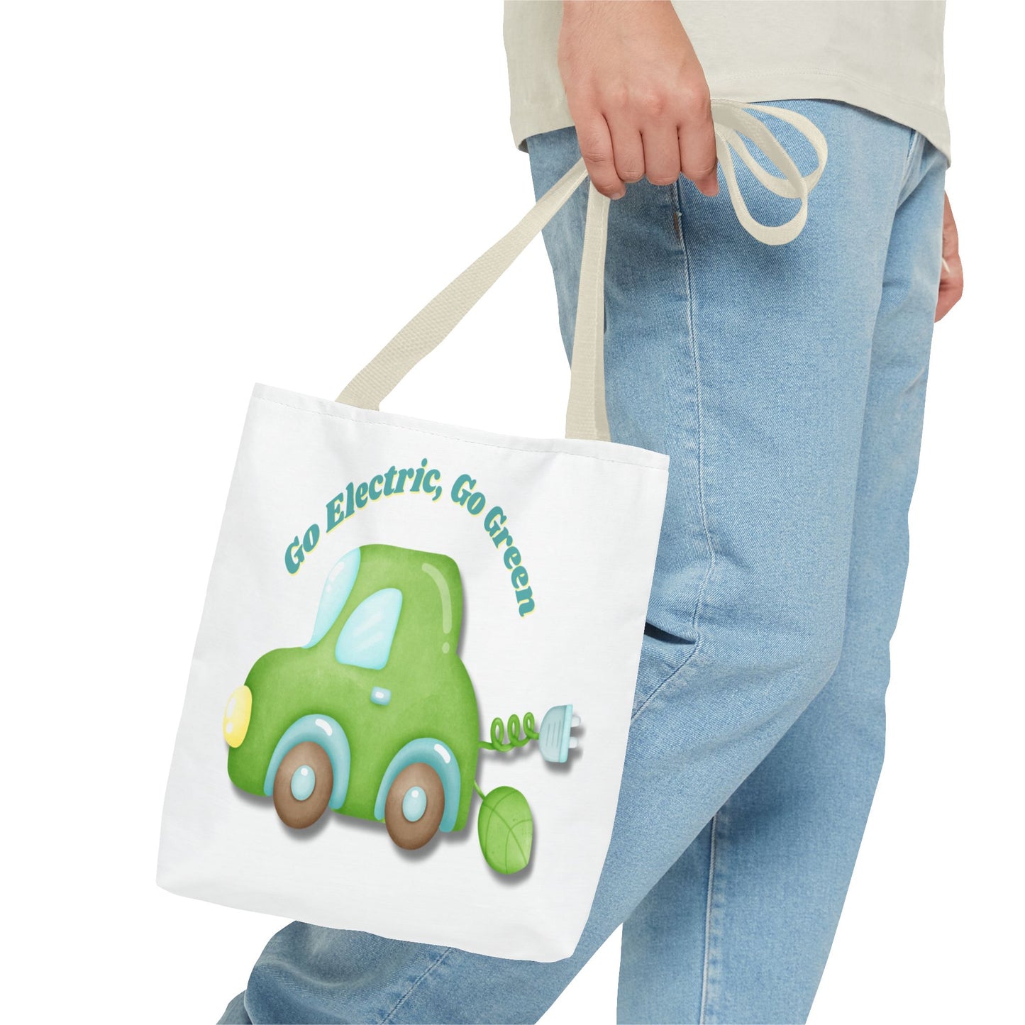 Go Electric, Go Green Tote Bag, 3 Sizes