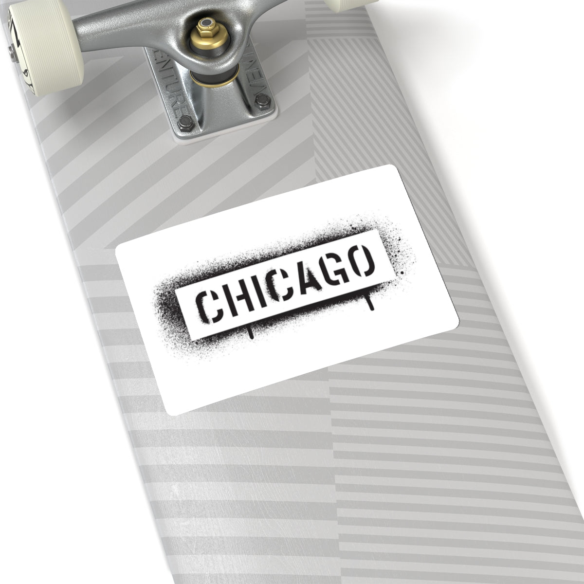 Chicago Black Stencil, Kiss-Cut Stickers