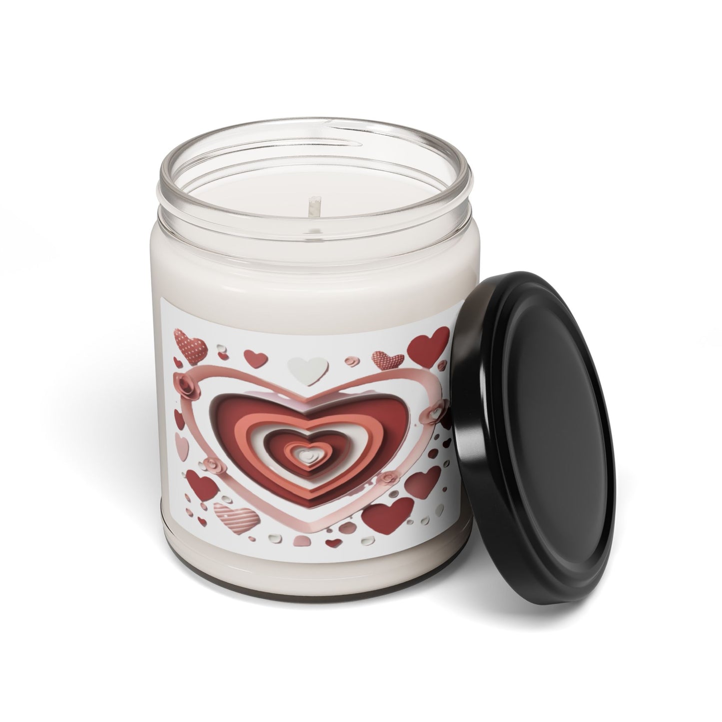 3D Love Hearts Soy Candle, 10 Scents