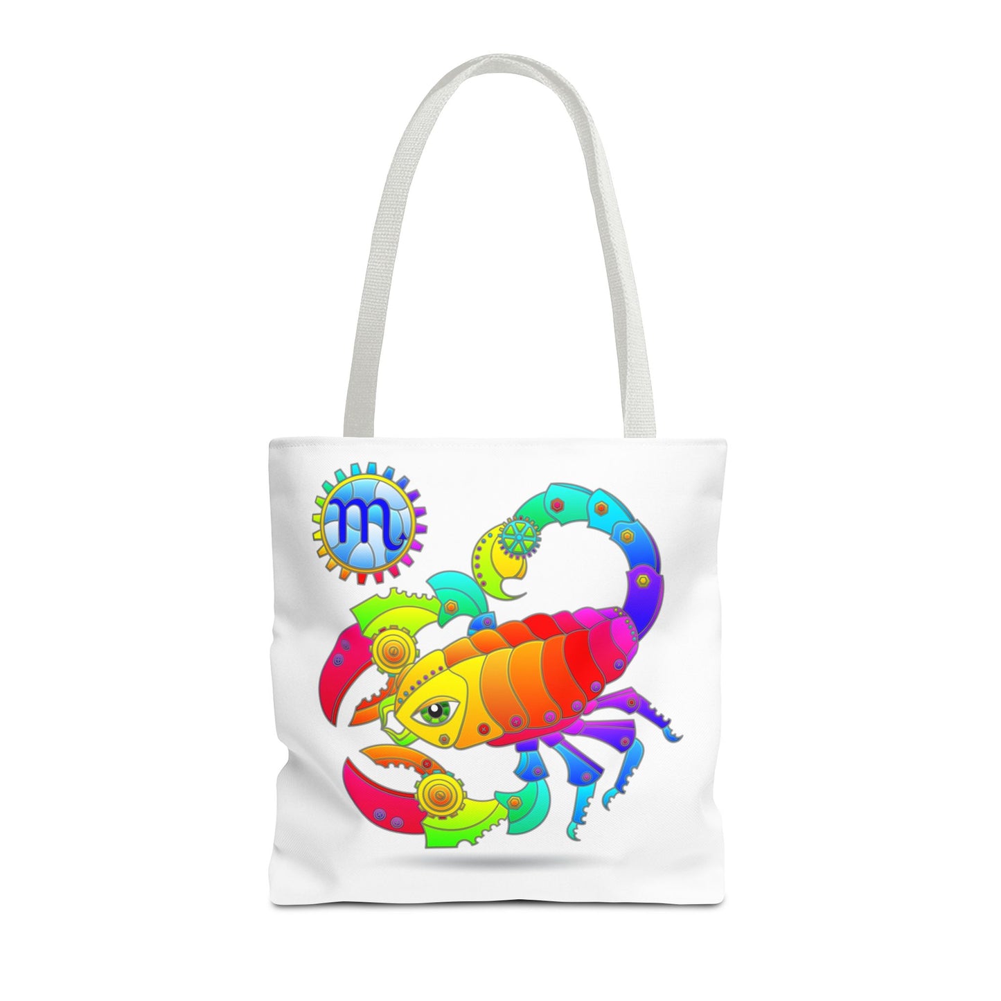 Scorpio Rainbow Steampunk, White Tote Bag