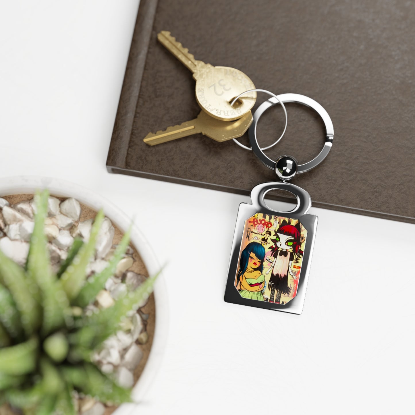 Bad Girls, Rectangle Photo Keyring