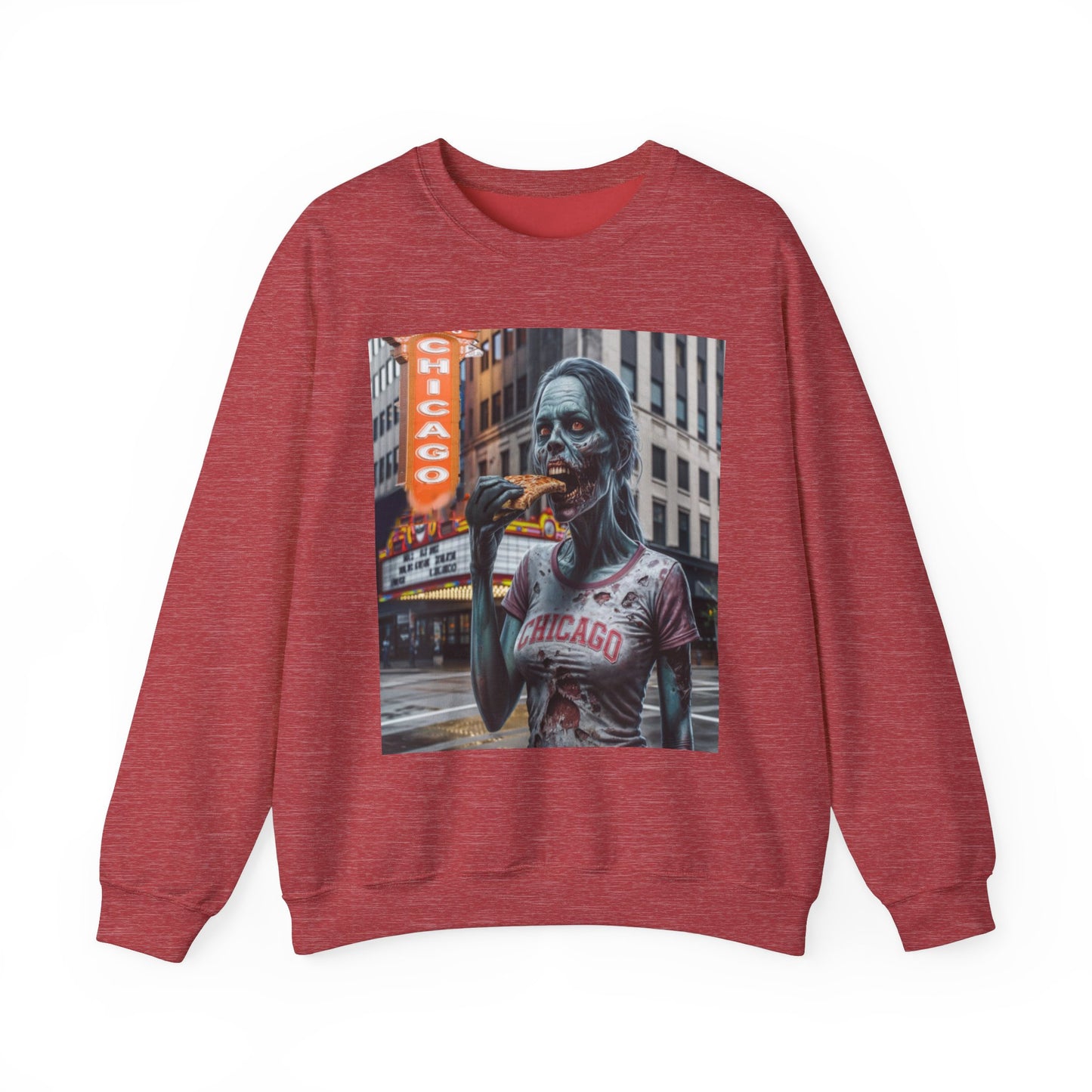 Chicago Halloween Zombie, Unisex Heavy Blend™ Crewneck Sweatshirt