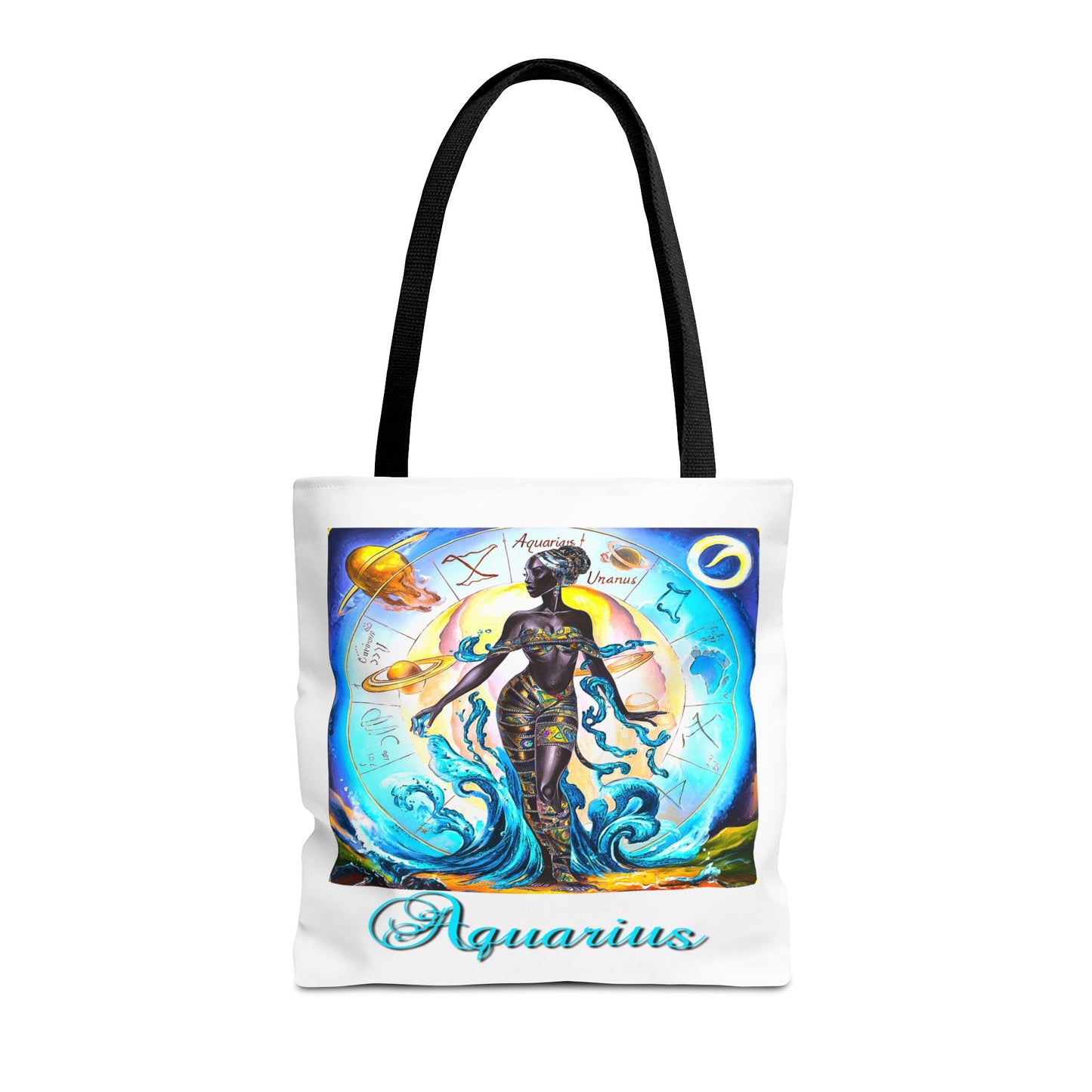 Aquarius White Tote Bag, 3 Sizes