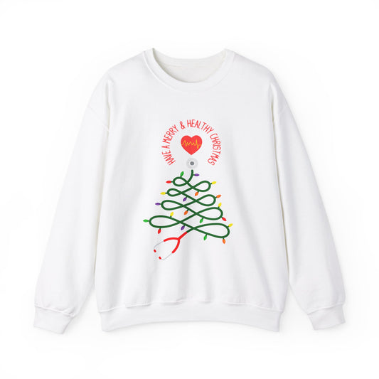 Have a Merry & Healthy Christmas, Unisex Heavy Blend™ Crewneck Sweatshirt