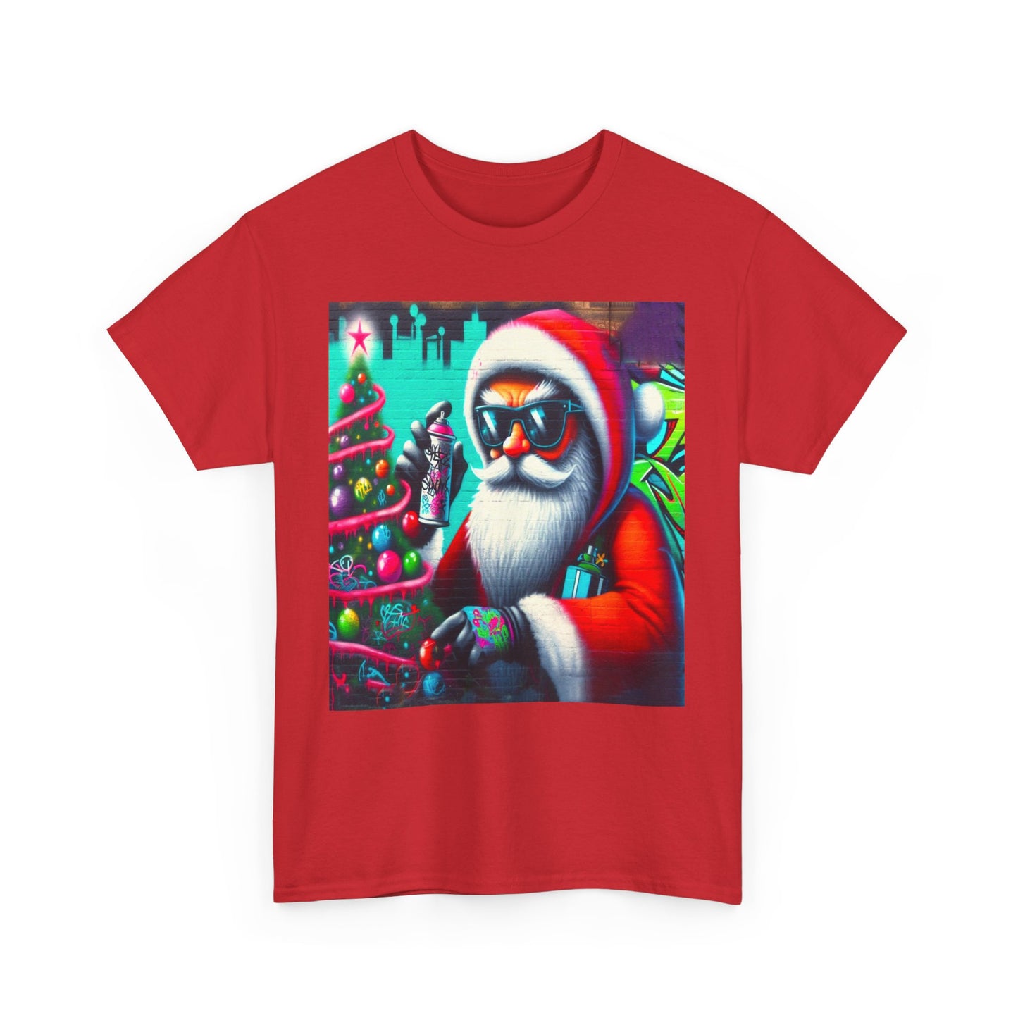 Graffiti Santa II, Unisex Heavy Cotton Tee