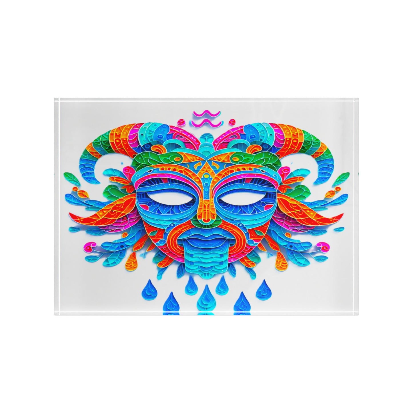 Aquarius Mask, Photo Block (White)