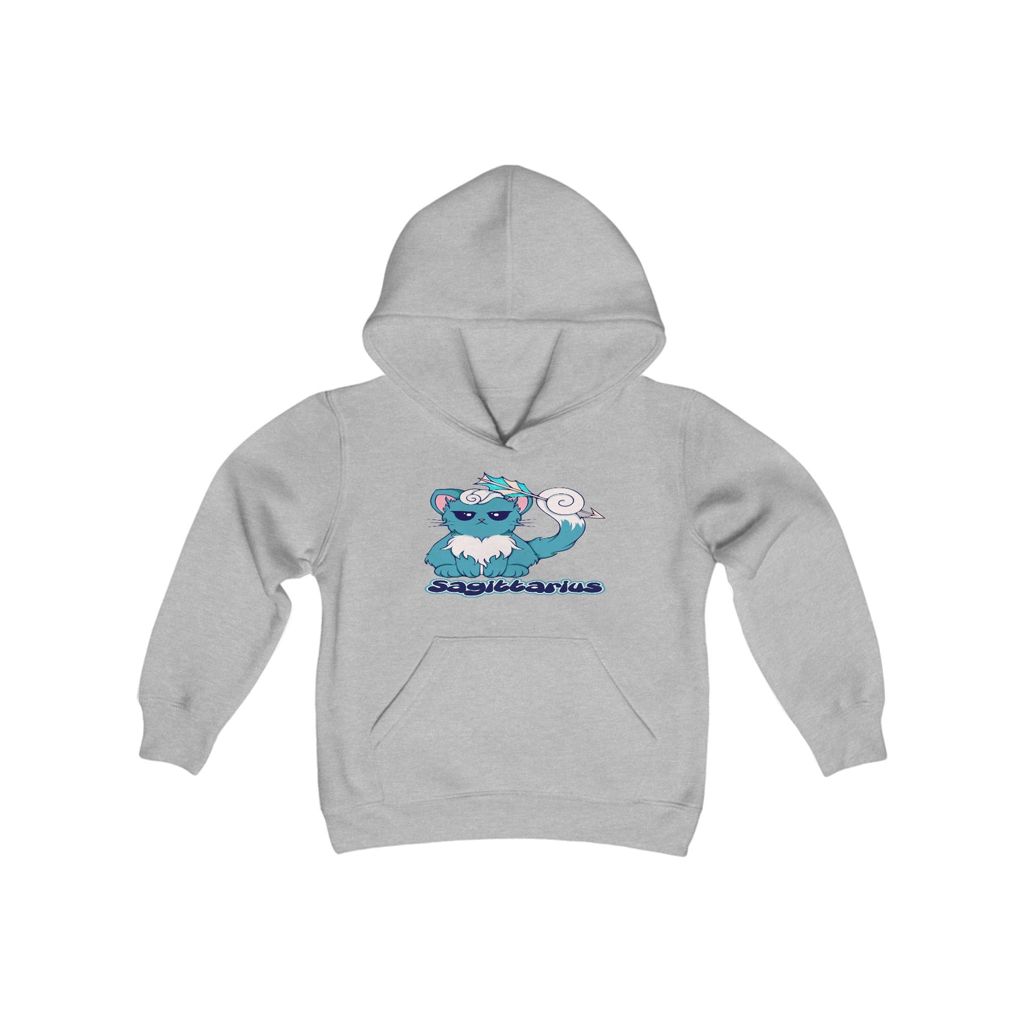 SagittariusAnime Cat, Youth Heavy Blend Hooded Sweatshirt