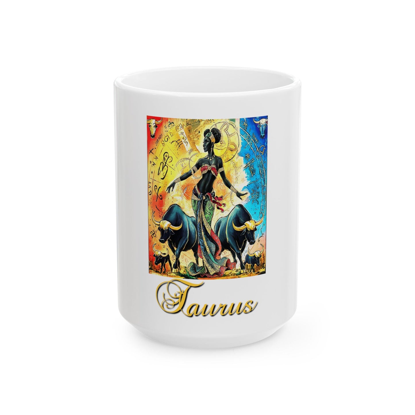 Taurus Ceramic Mug, (11oz, 15oz)