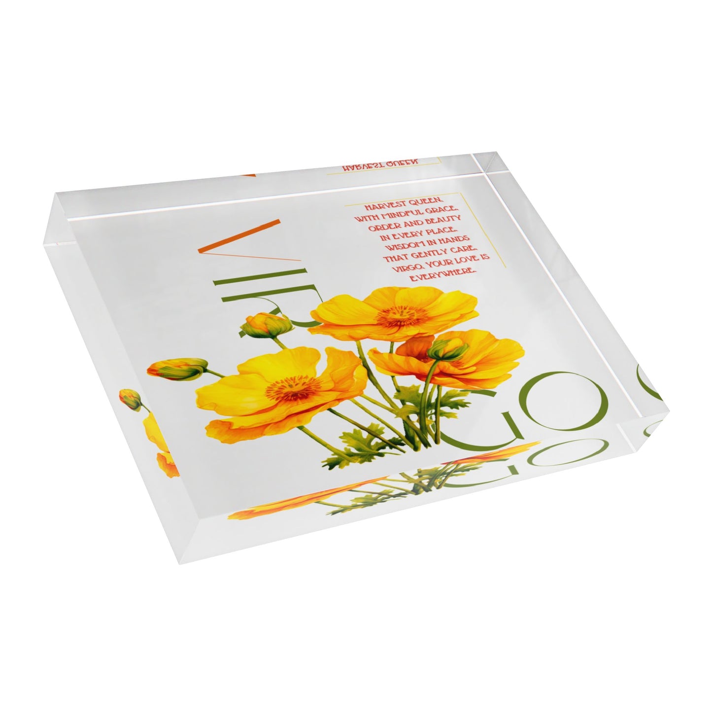 Virgo Buttercups, Photo Block (White)