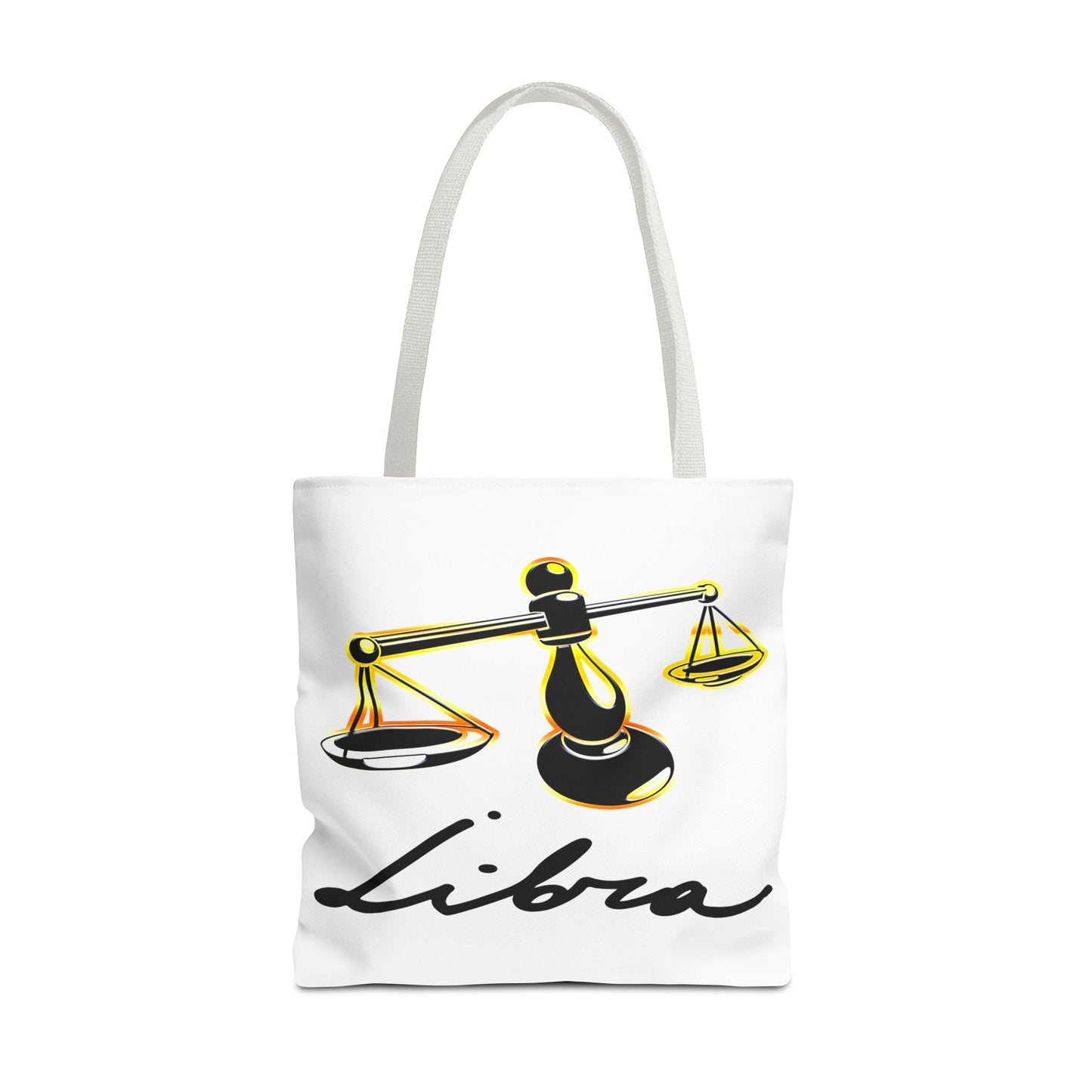 Libra Scales White Tote Bag, 3 Sizes