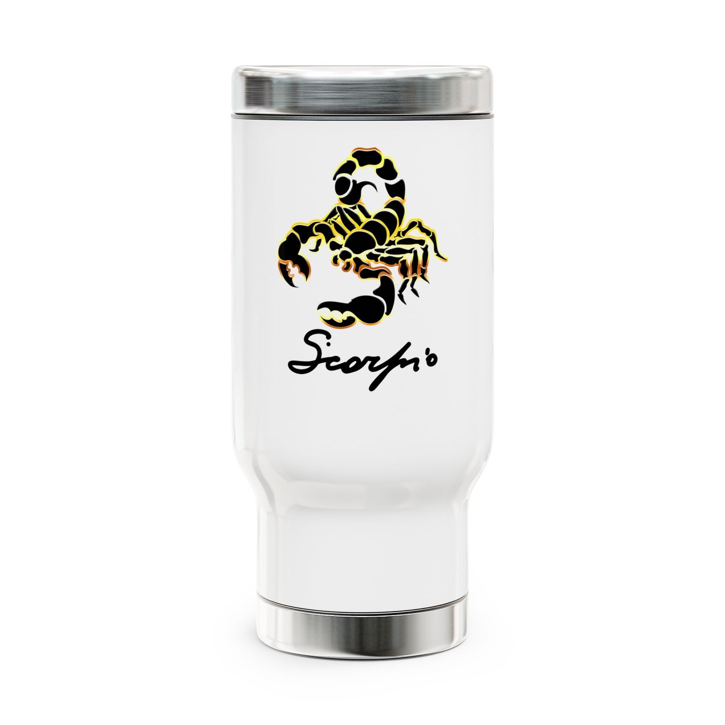 Scorpio Scorpion, Stainless Steel Travel Mug with Handle, 14oz