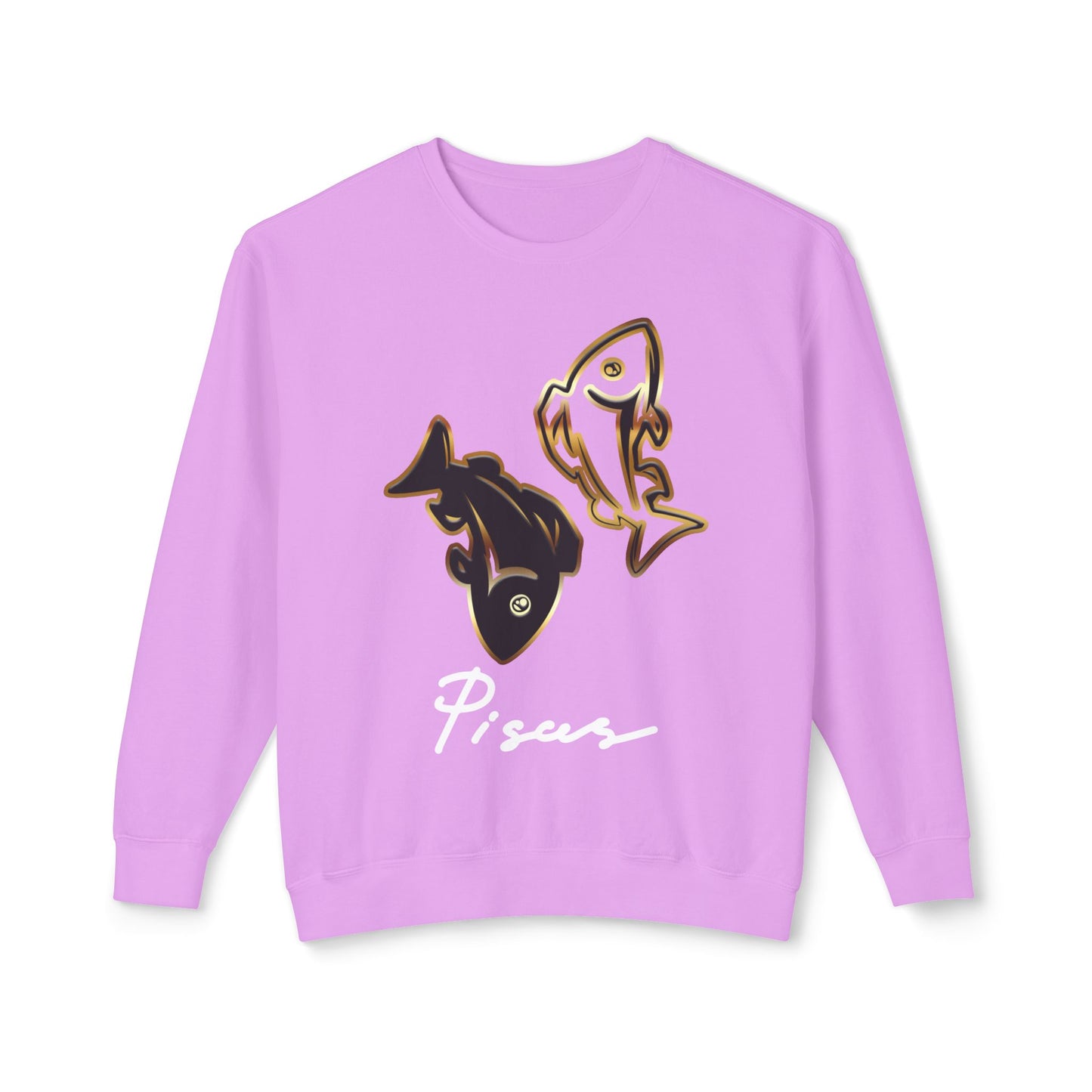 Pisces Fish, Unisex Lightweight Crewneck Sweatshirt