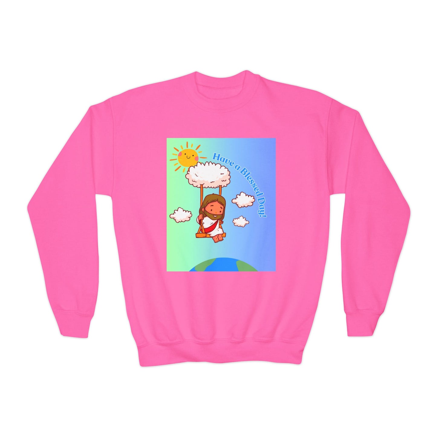 Have a Blessed Day! Youth Crewneck Sweatshirt