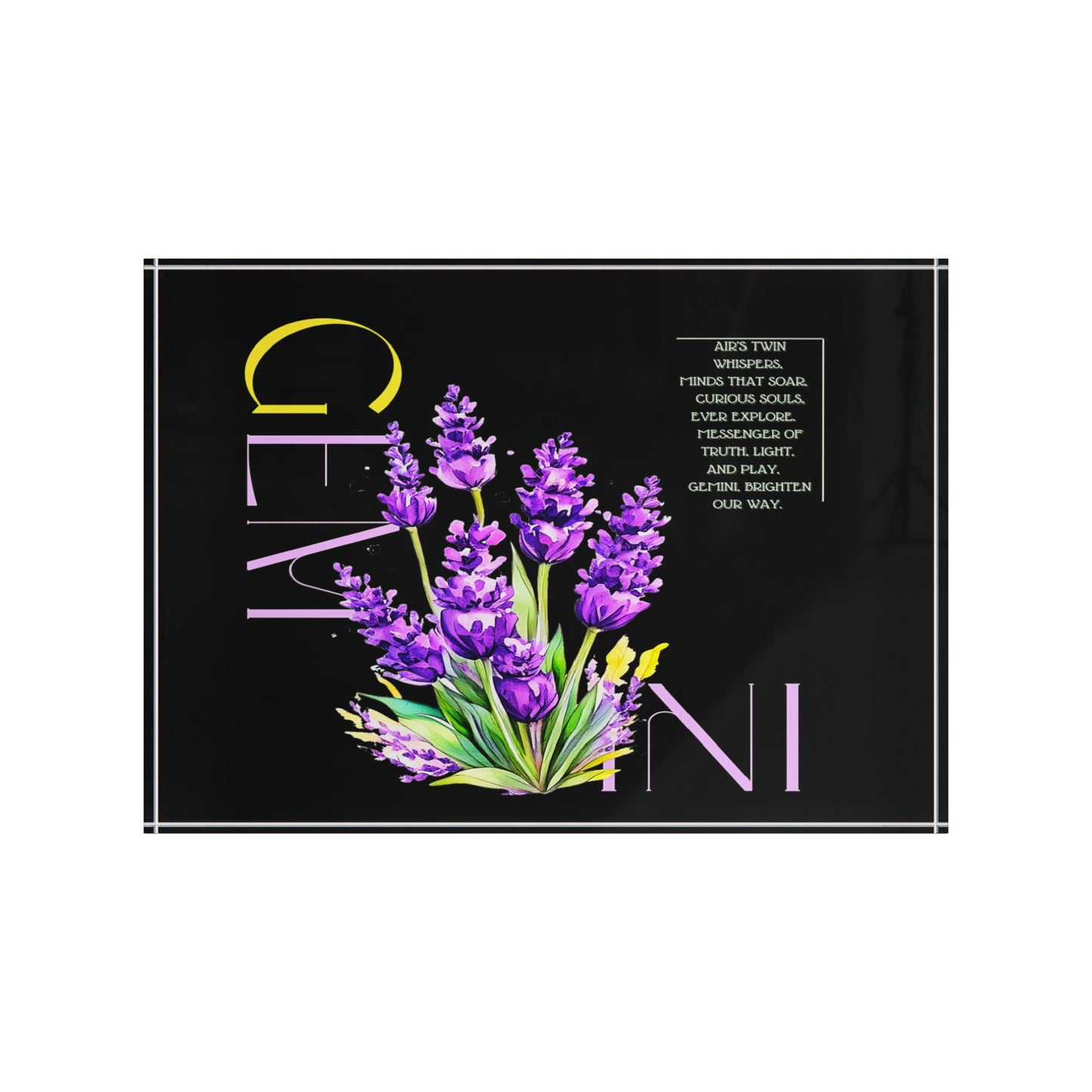 Gemini Lavender, Photo Block (Black)