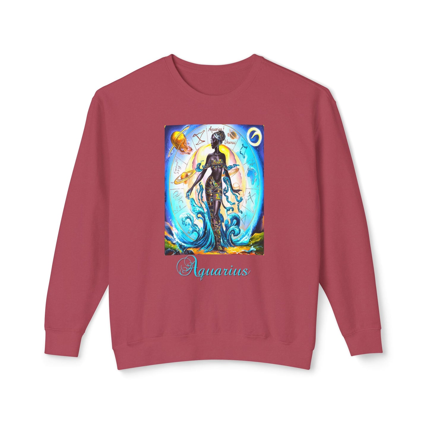 Aquarius, Unisex Lightweight Crewneck Sweatshirt