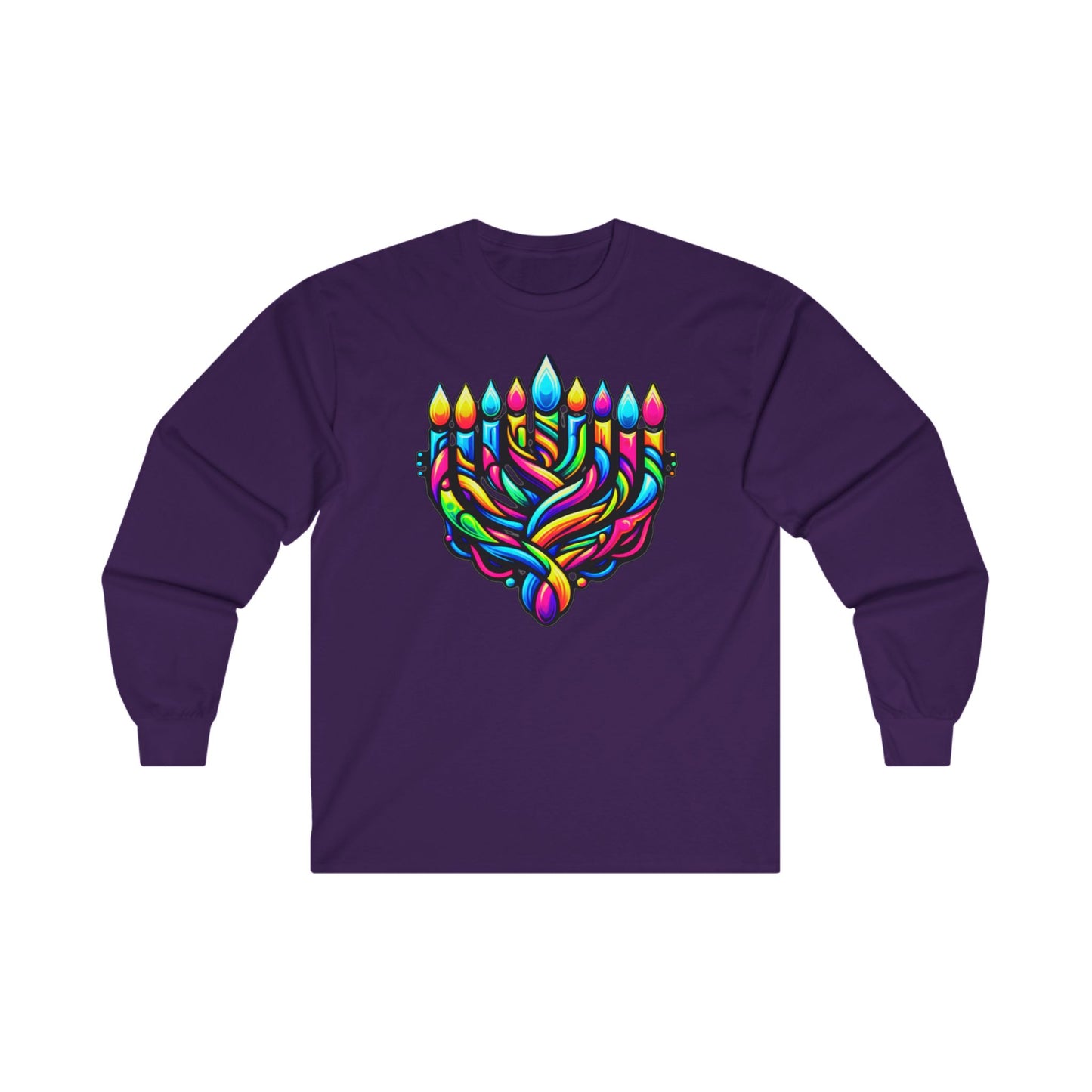 Chanuka Menorah, Unisex Ultra Cotton Long Sleeve Tee