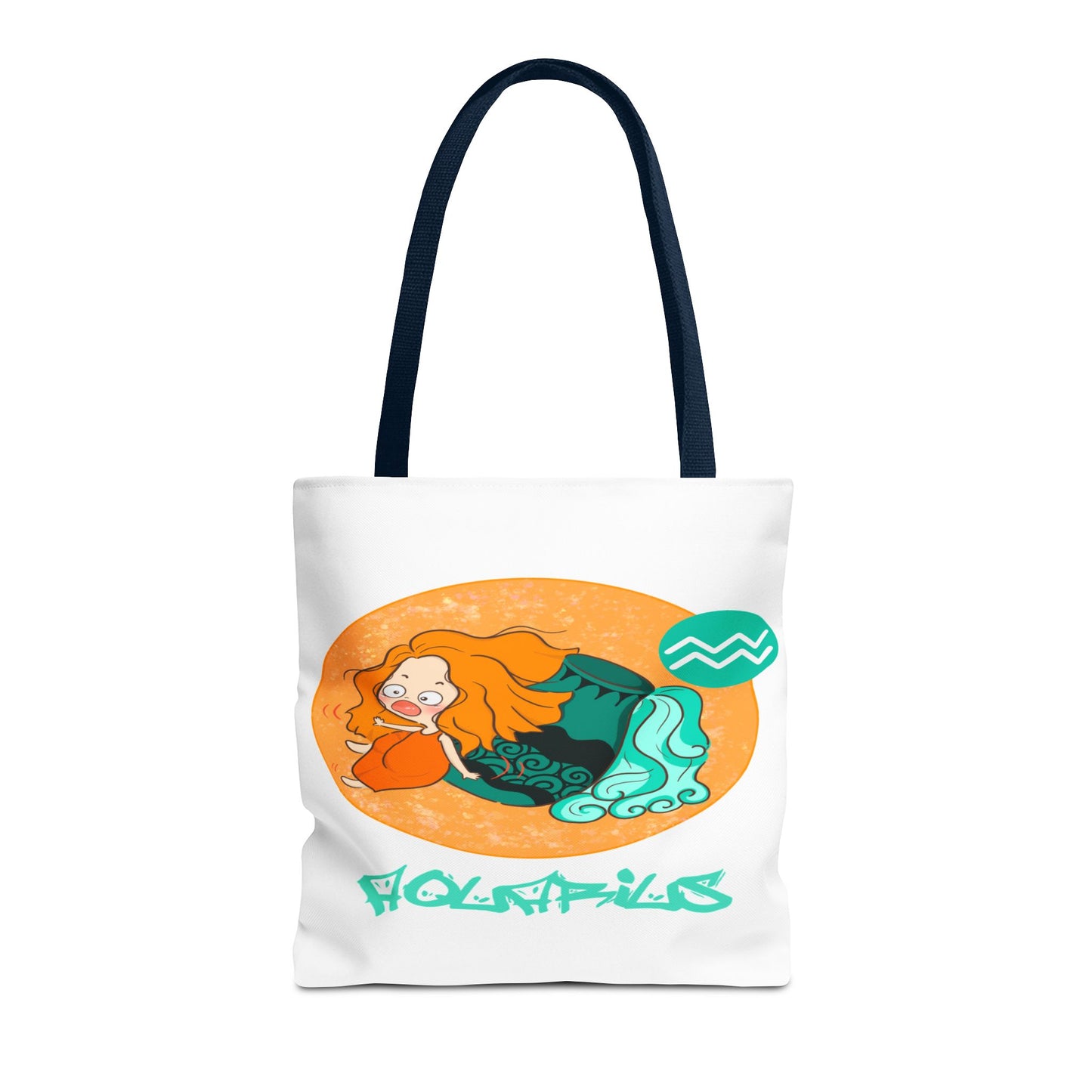 Aqaurius Chibi Water Bearer White Tote Bag, 3 Sizes