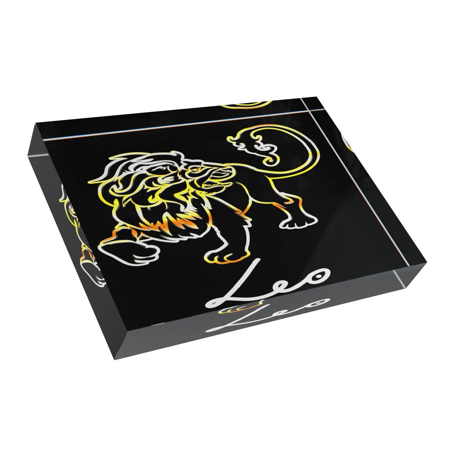 Leo Lion Photo Block, Black