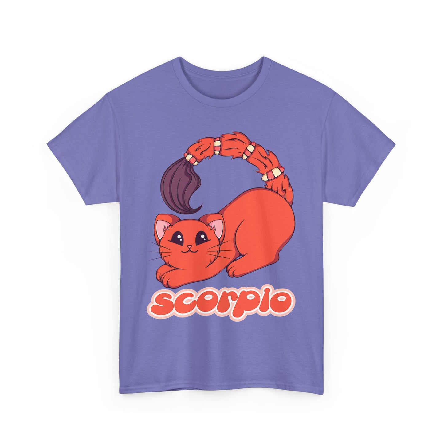 Scorpio Anime Cat, Unisex Heavy Cotton Tee