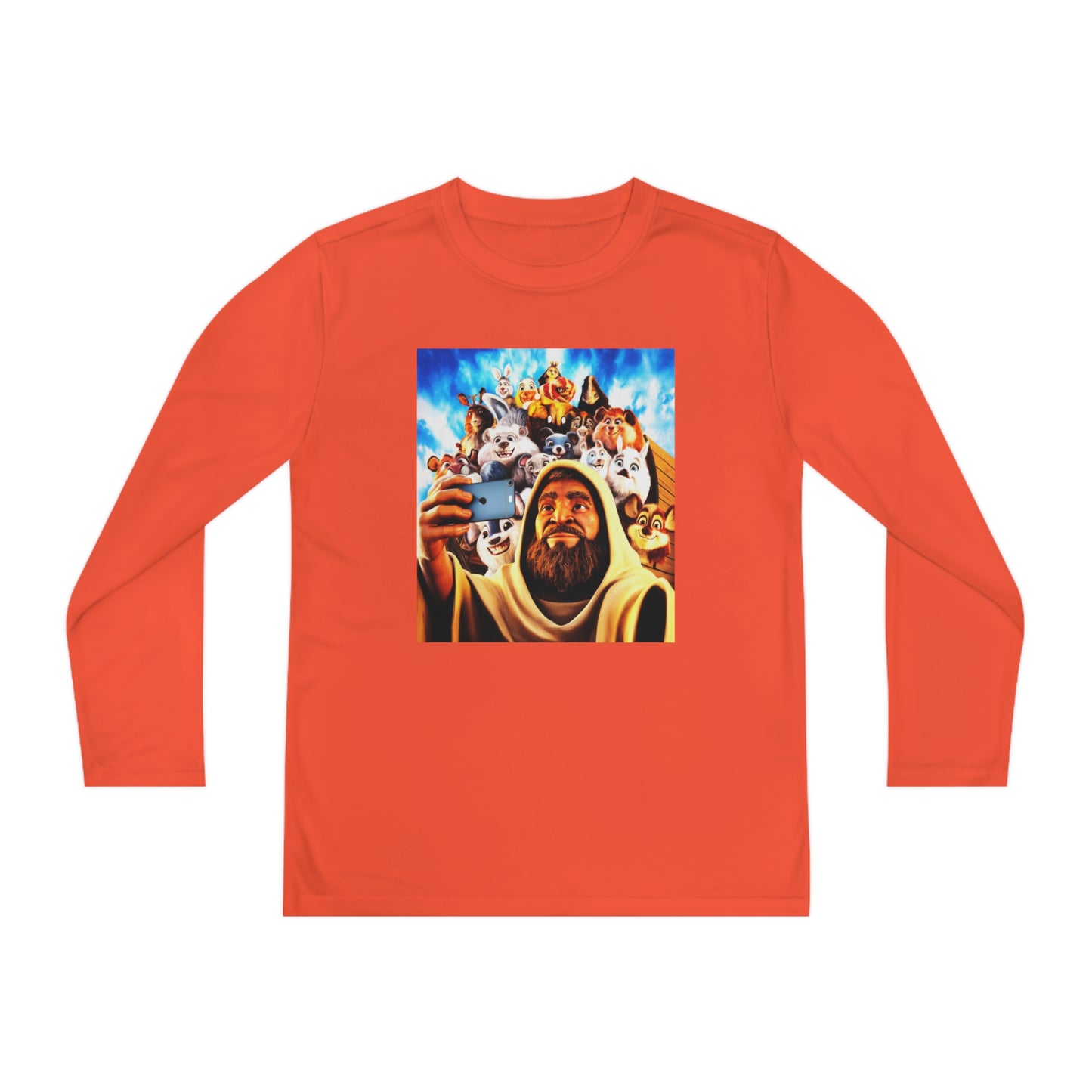 Noah's Selfie, Youth Long Sleeve Competitor Tee