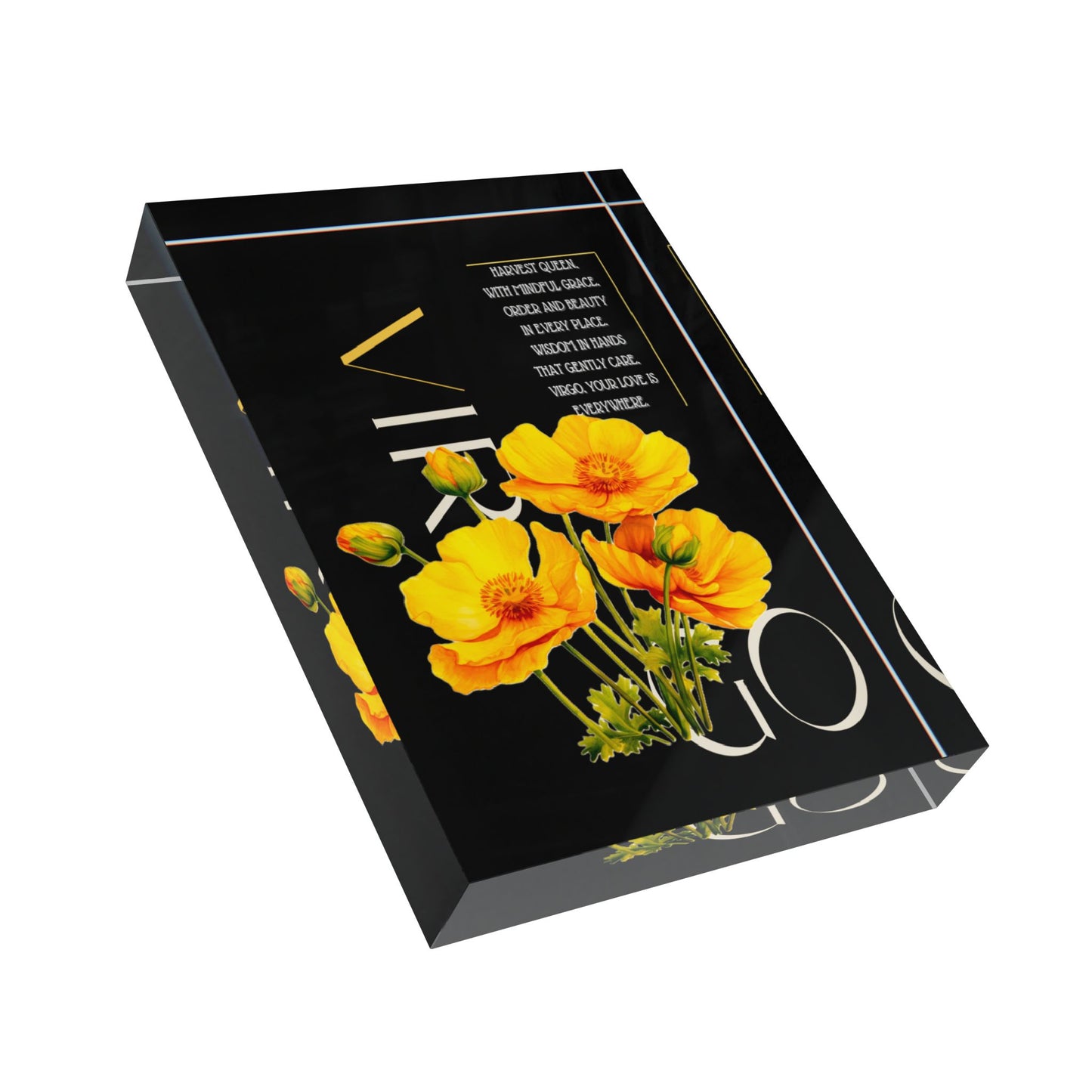 Virgo Buttercups, Photo Block (Black)