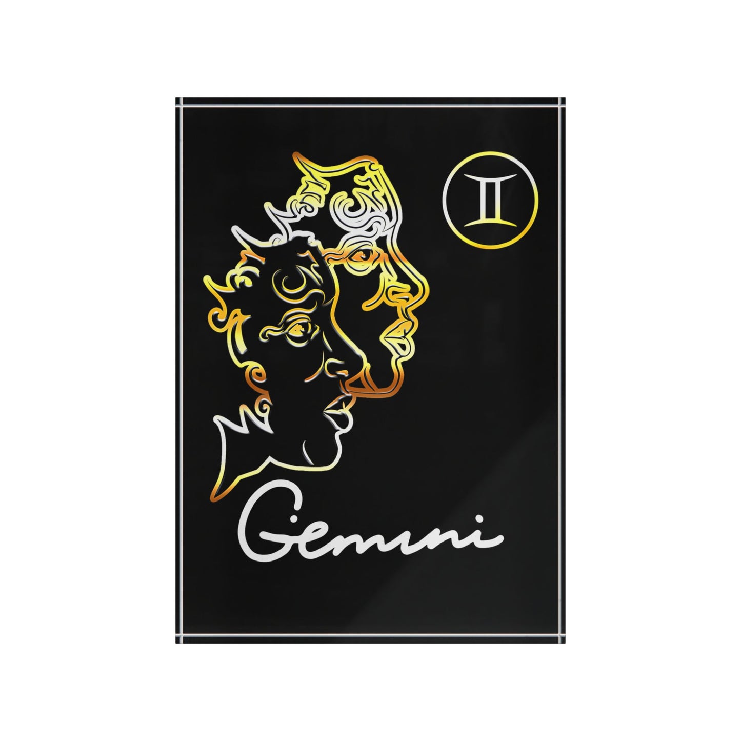 Gemini Twins Photo Block, Black