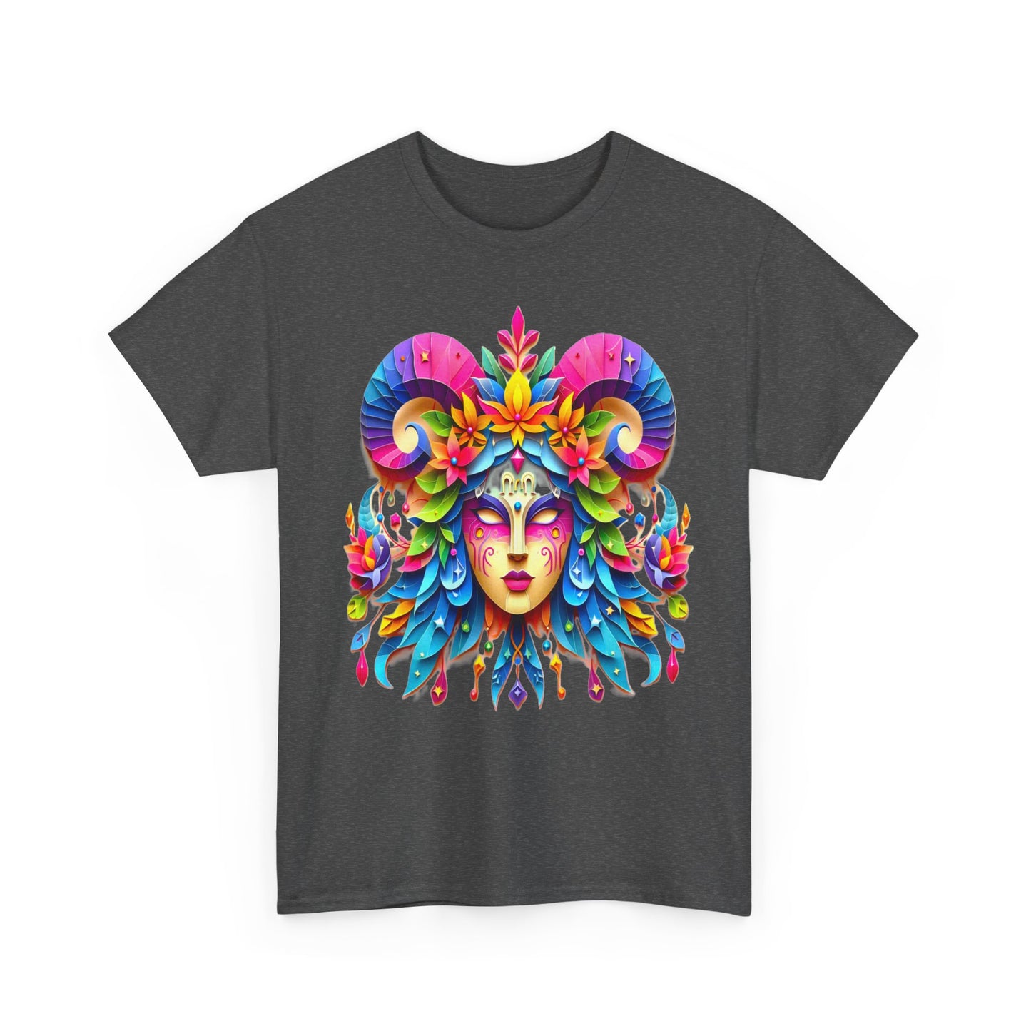 Virgo Mask, Unisex Heavy Cotton Tee