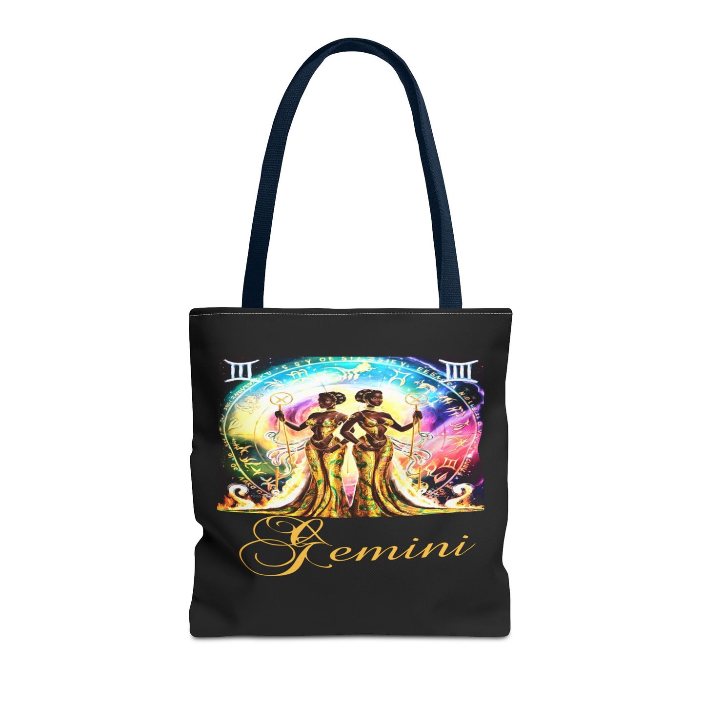 Gemini I Black Tote Bag, 3 Sizes