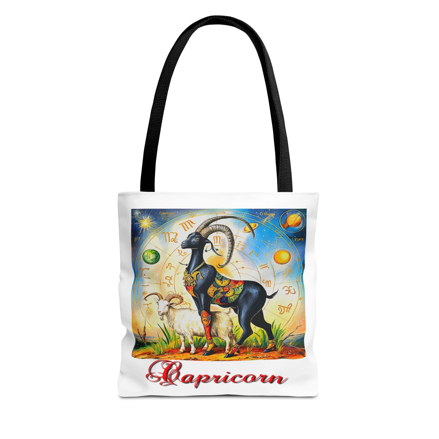 Capricorn White Tote Bag, 3 Sizes