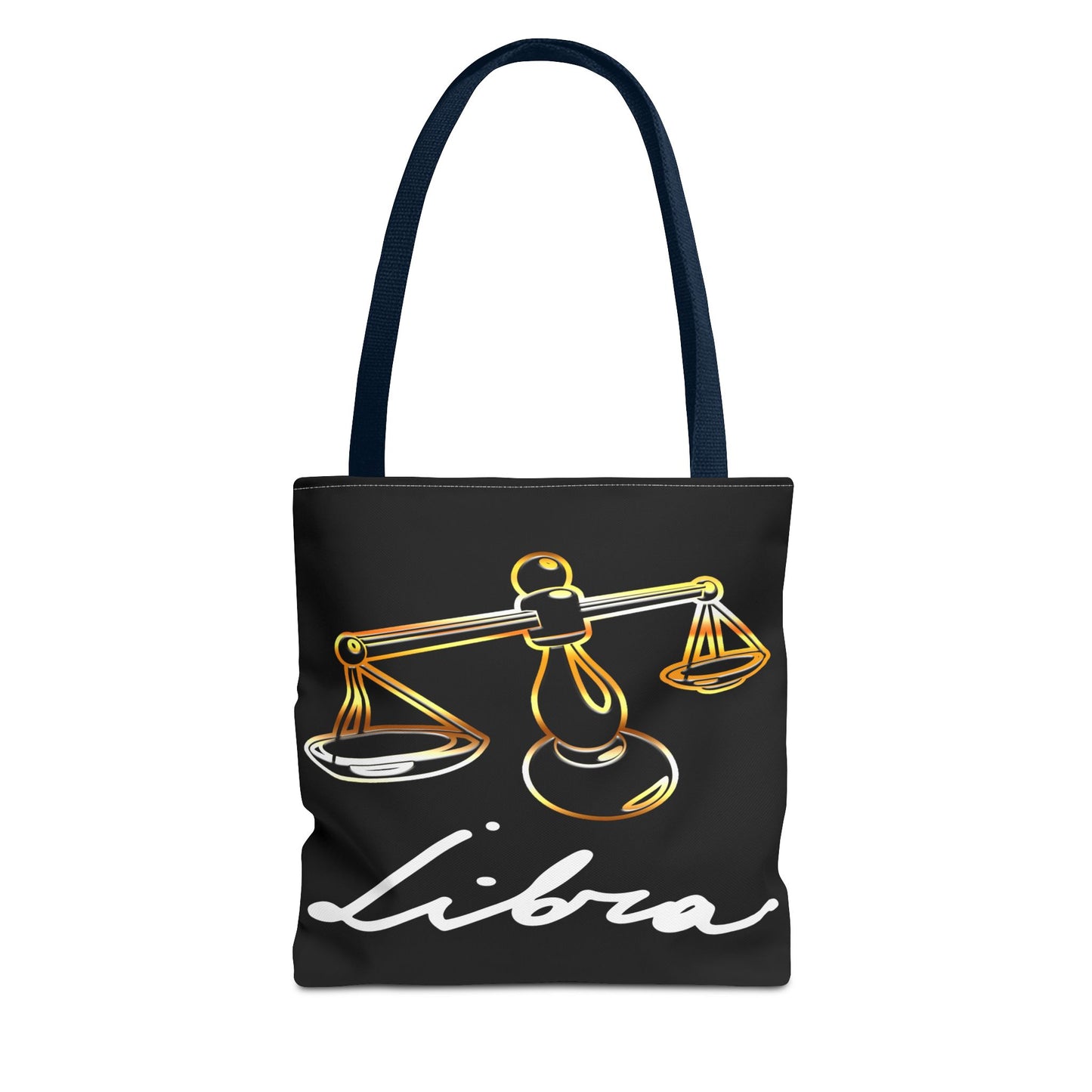 Libra Scales Black Tote Bag, 3 Sizes