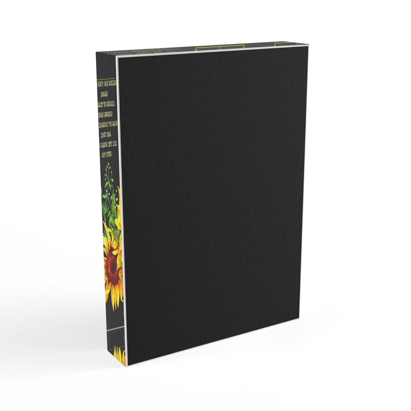 Leo Sunflowers, Photo Block (Black)