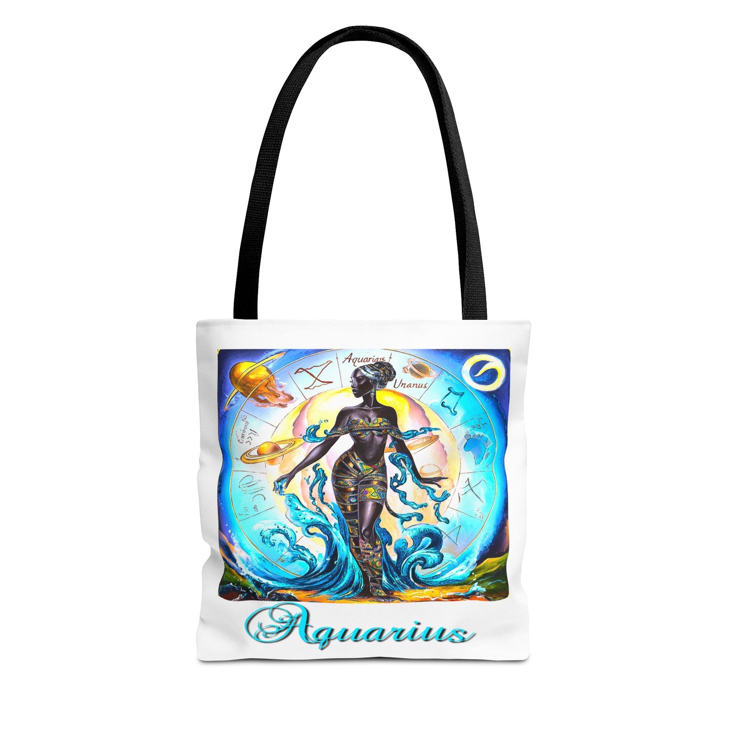 Aquarius White Tote Bag, 3 Sizes