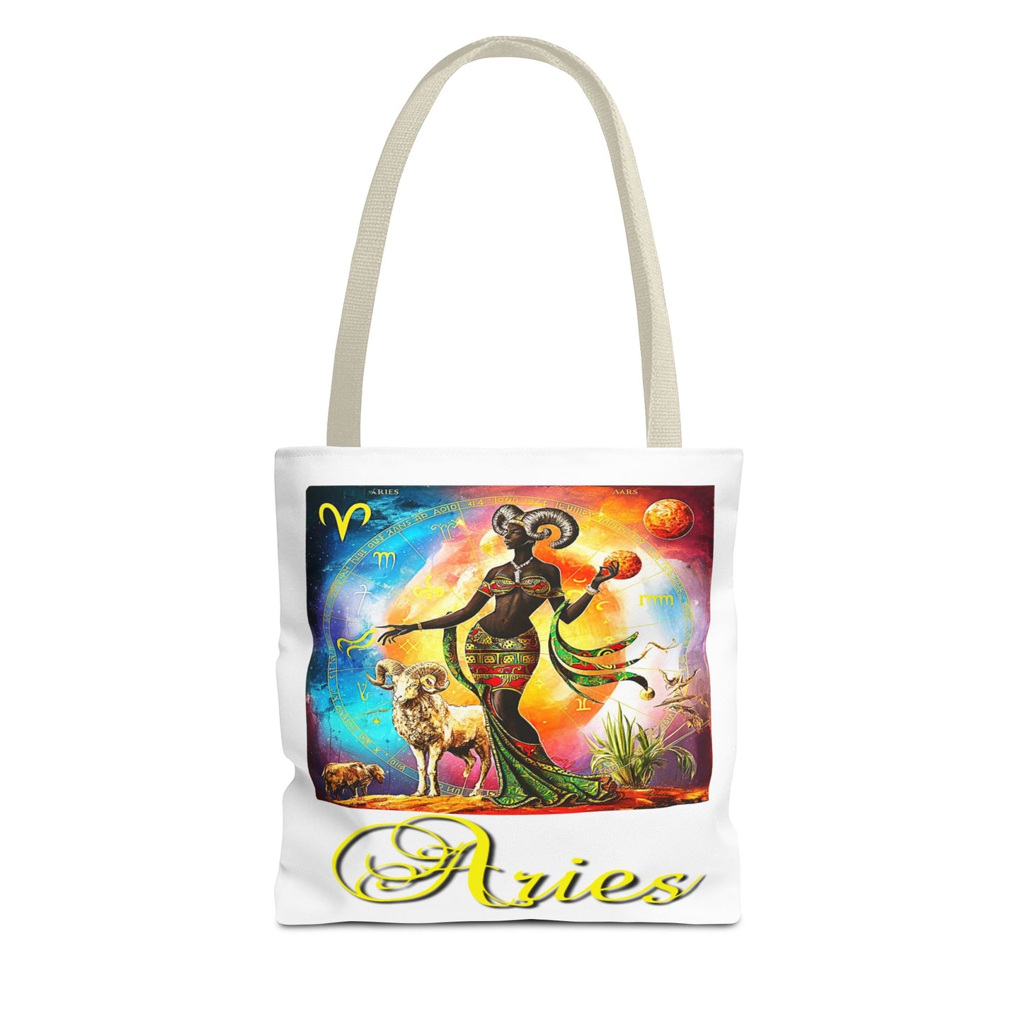 Aries White Tote Bag, 3 Sizes