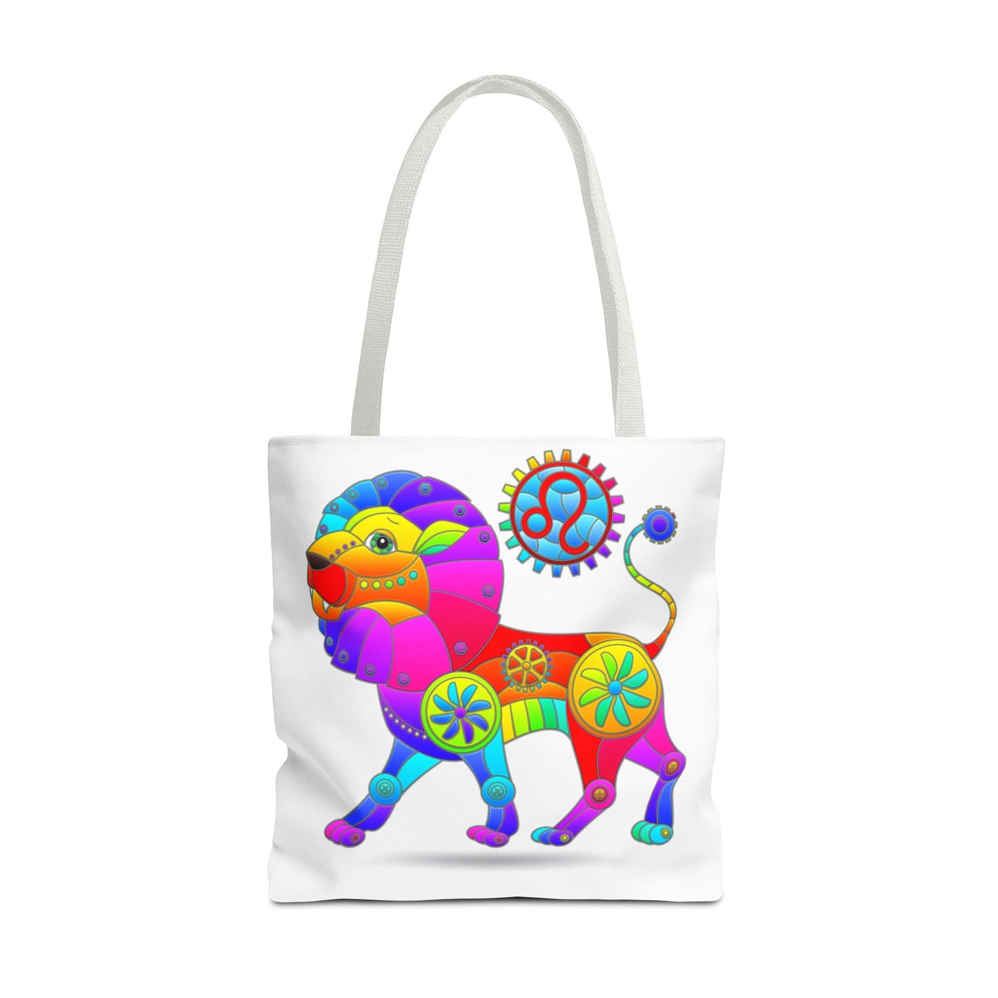 Leo Rainbow Steampunk, White Tote Bag