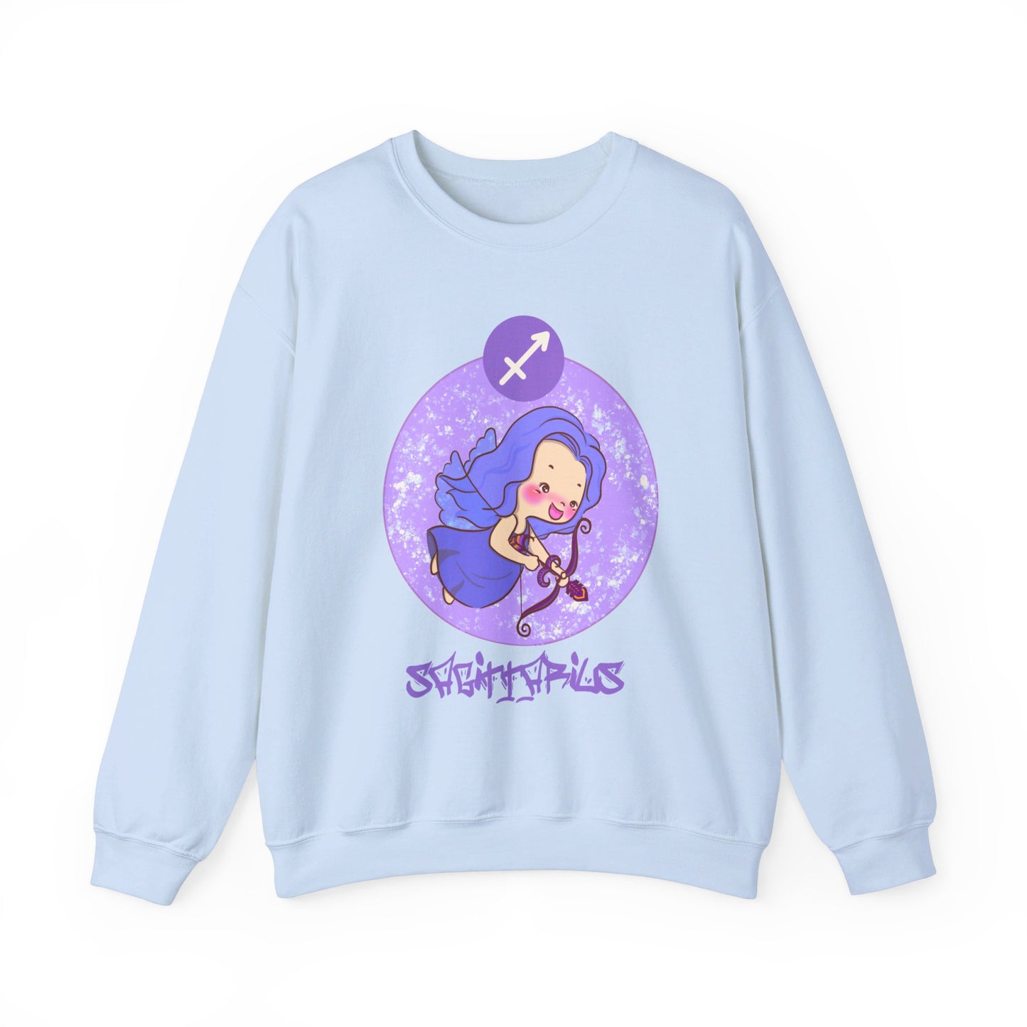 Sagittarius Chibi Archer, Unisex Heavy Blend™ Crewneck Sweatshirt