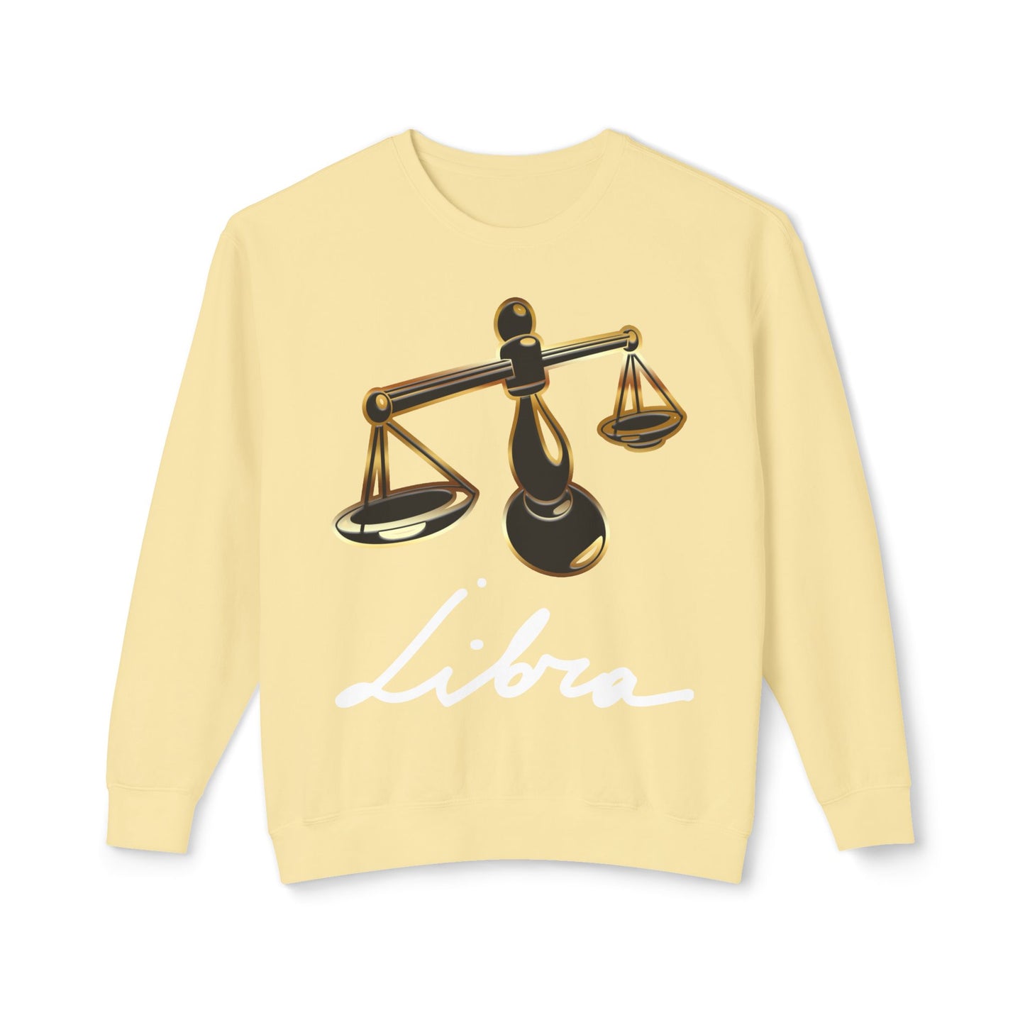 Libra Scales, Unisex Lightweight Crewneck Sweatshirt