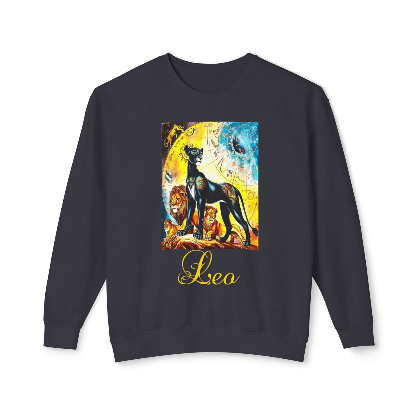 Leo, Unisex Lightweight Crewneck Sweatshirt