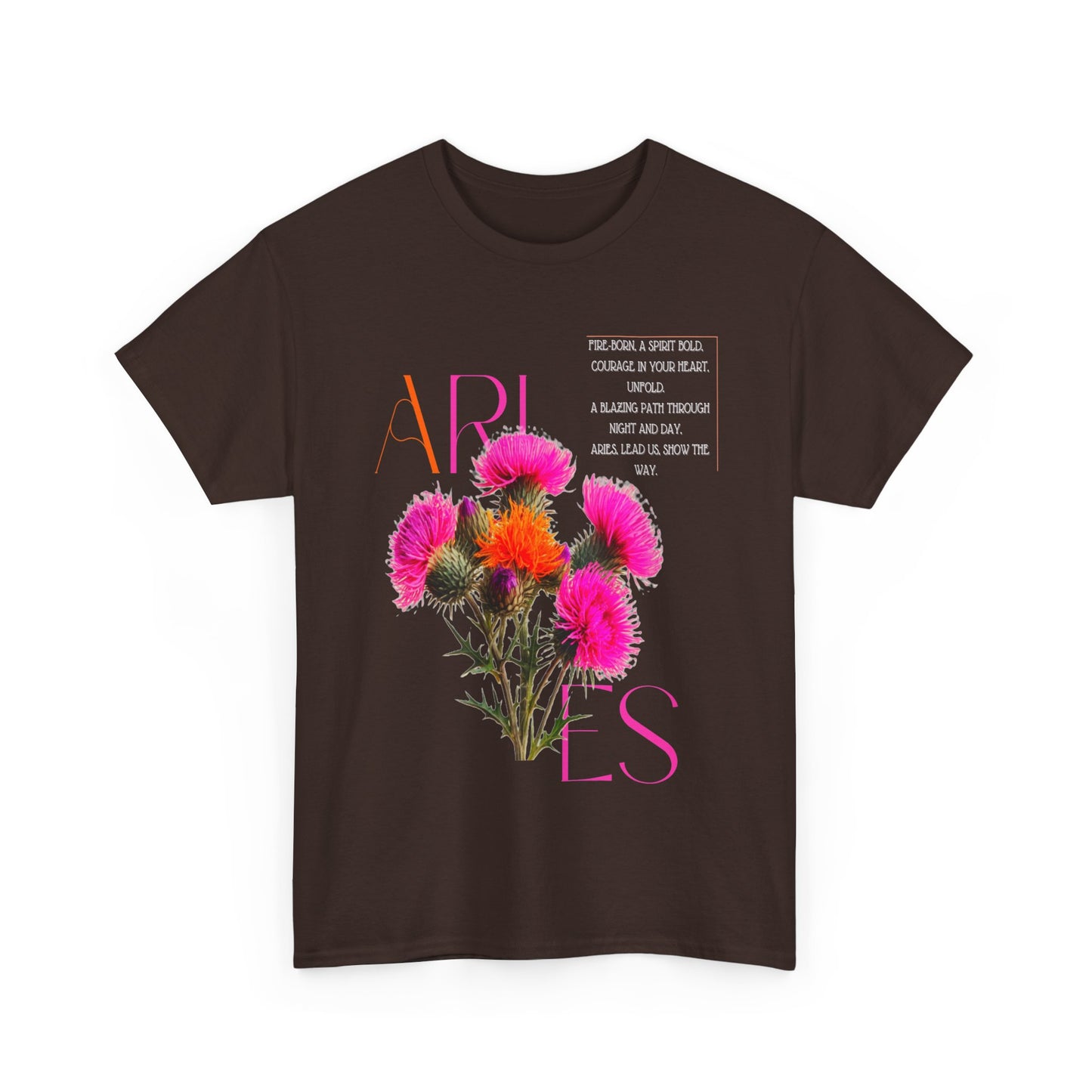 Aries Thistle, Unisex Heavy Cotton Tee