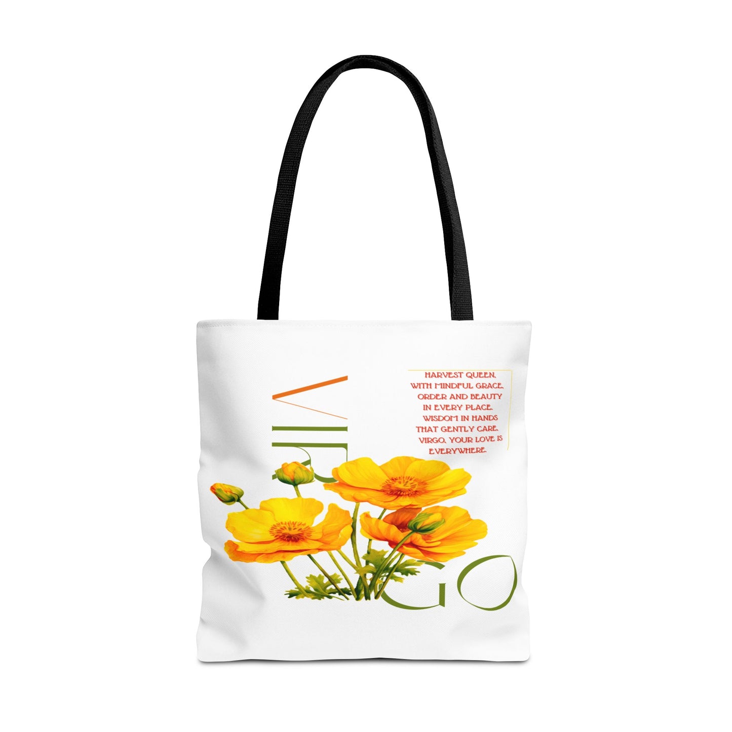 Virgo Buttercups White Tote Bag, 3 Sizes