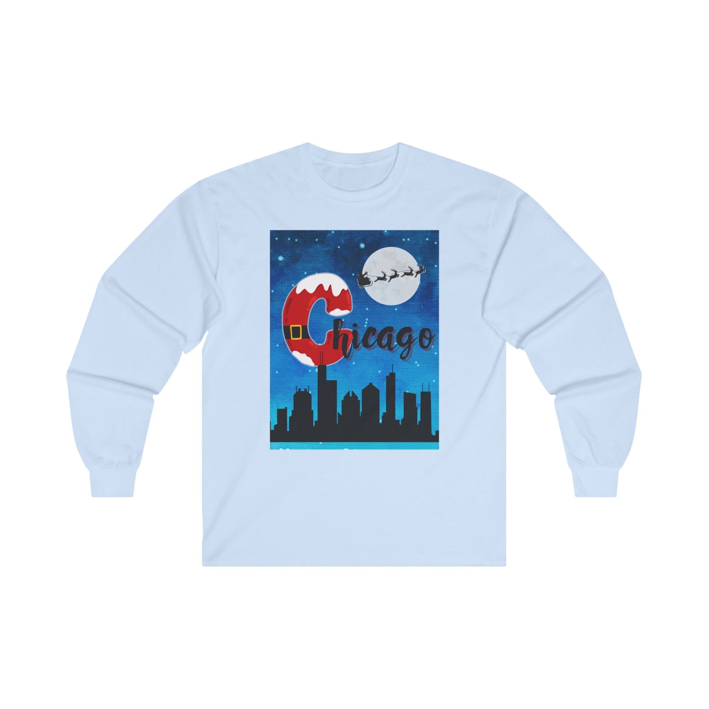 Santa in Chicago, Unisex Ultra Cotton Long Sleeve Tee