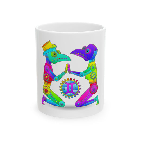 Gemini Rainbow Steampunk, Ceramic Mug (11oz, 15oz)