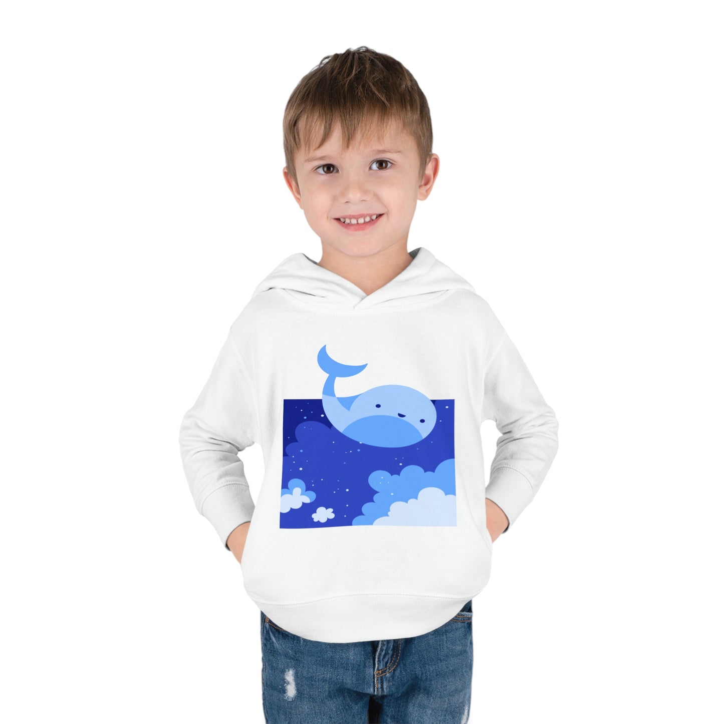 Whale Dream, Toddler Pullover Fleece Hoodie