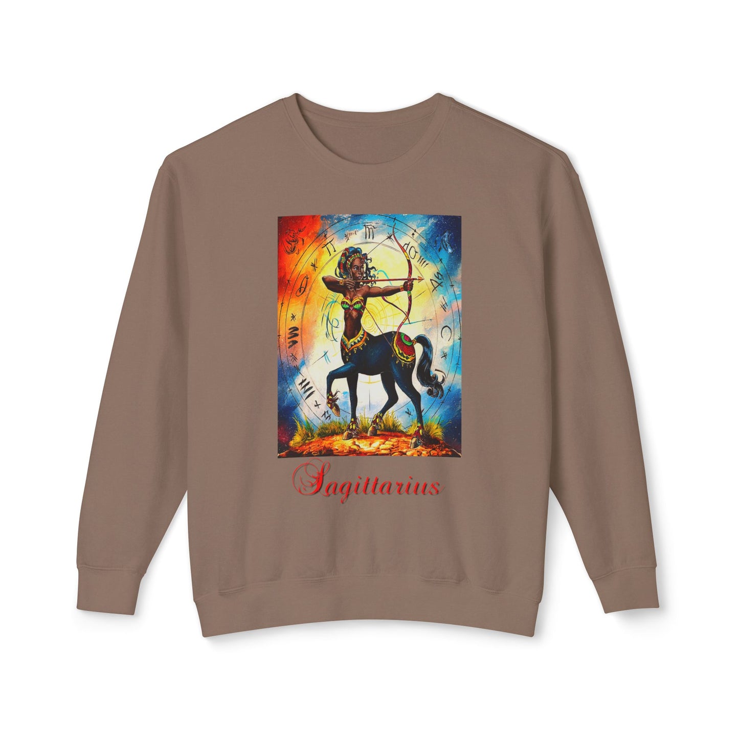 Sagittarius, Unisex Lightweight Crewneck Sweatshirt