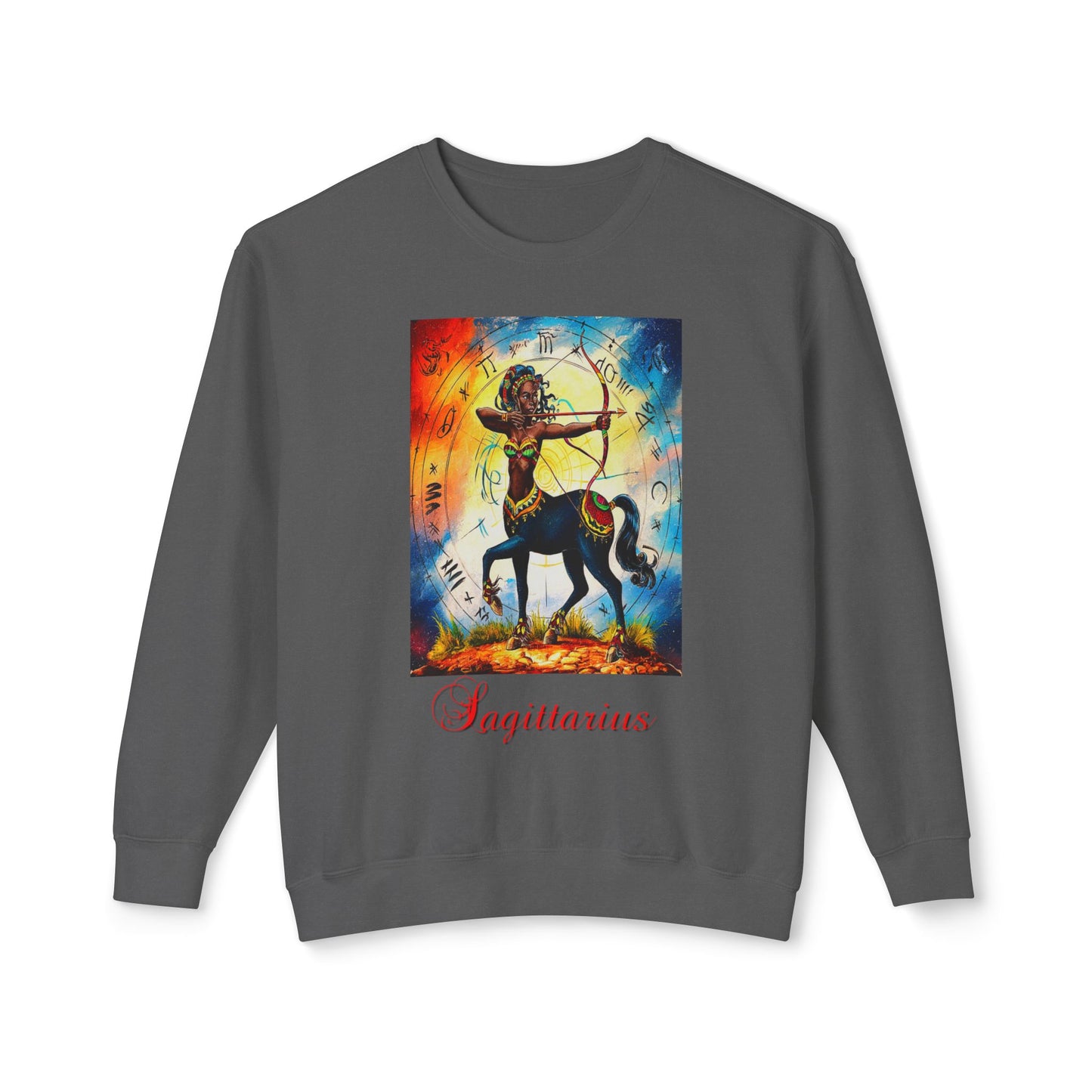 Sagittarius, Unisex Lightweight Crewneck Sweatshirt