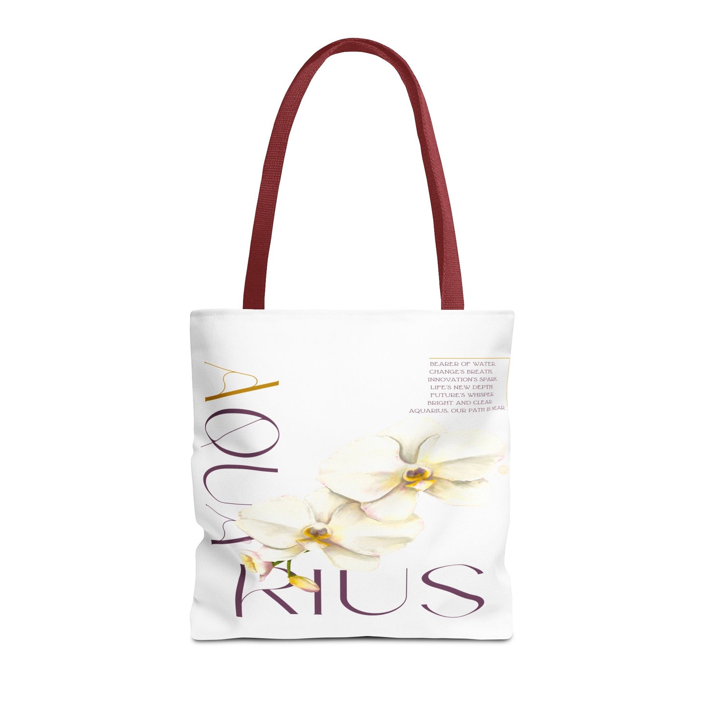 Aquarius Orchids White Tote Bag, 3 Sizes