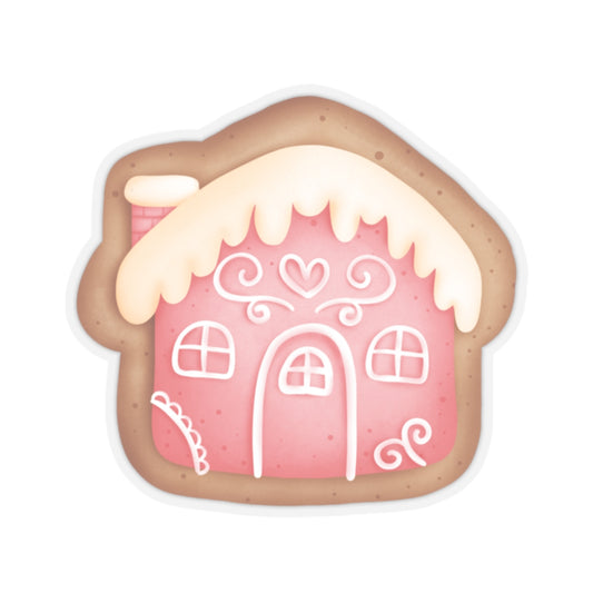 Pink Gingerbread House, Kiss-Cut Stickers