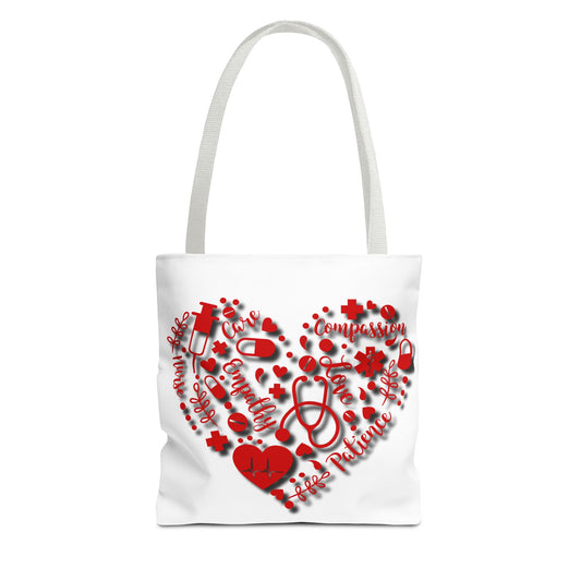 Nurse's Heart Tote Bag, 3 Sizes