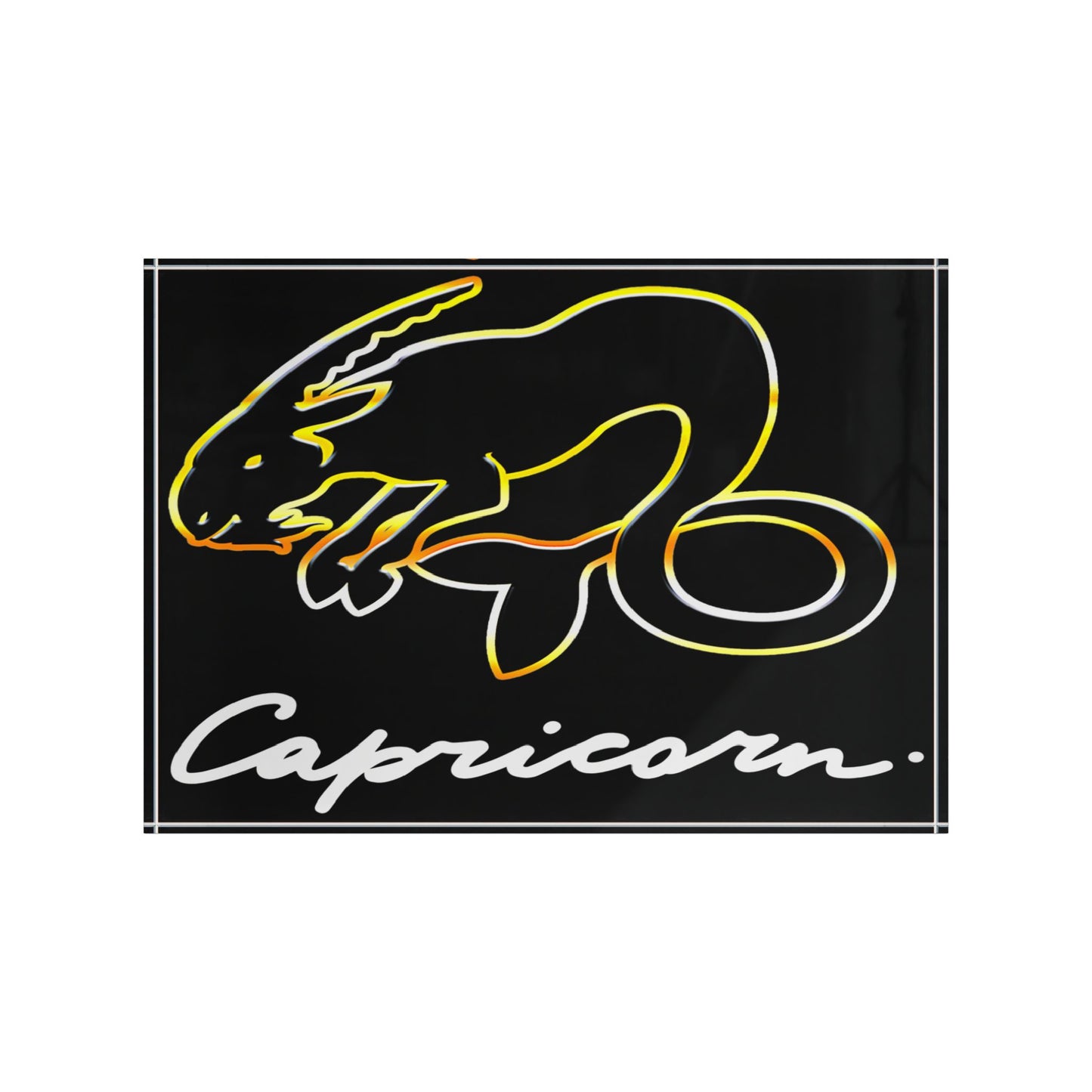 Capricorn Goat, Photo Block (Black)